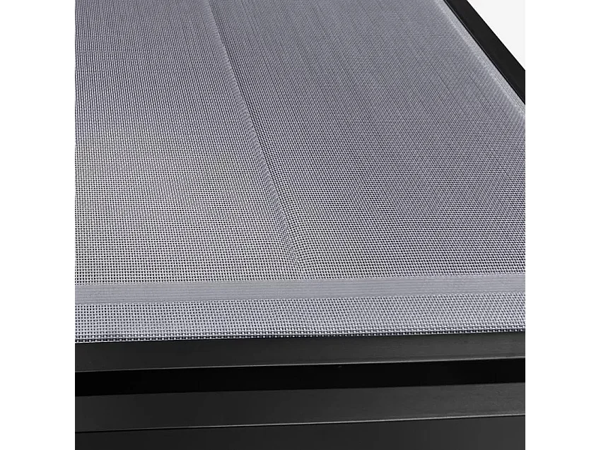 Stock 20 tumbonas de jardín de aluminio con ruedas Rimini - Gris Oscuro