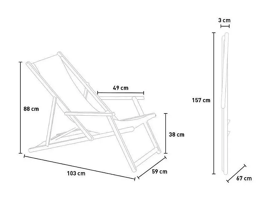 2er Set Strandliegen Liegestühle Sonnenliegen mit Armlehnen aus Aluminium Riccione Gold Lux - Weiß