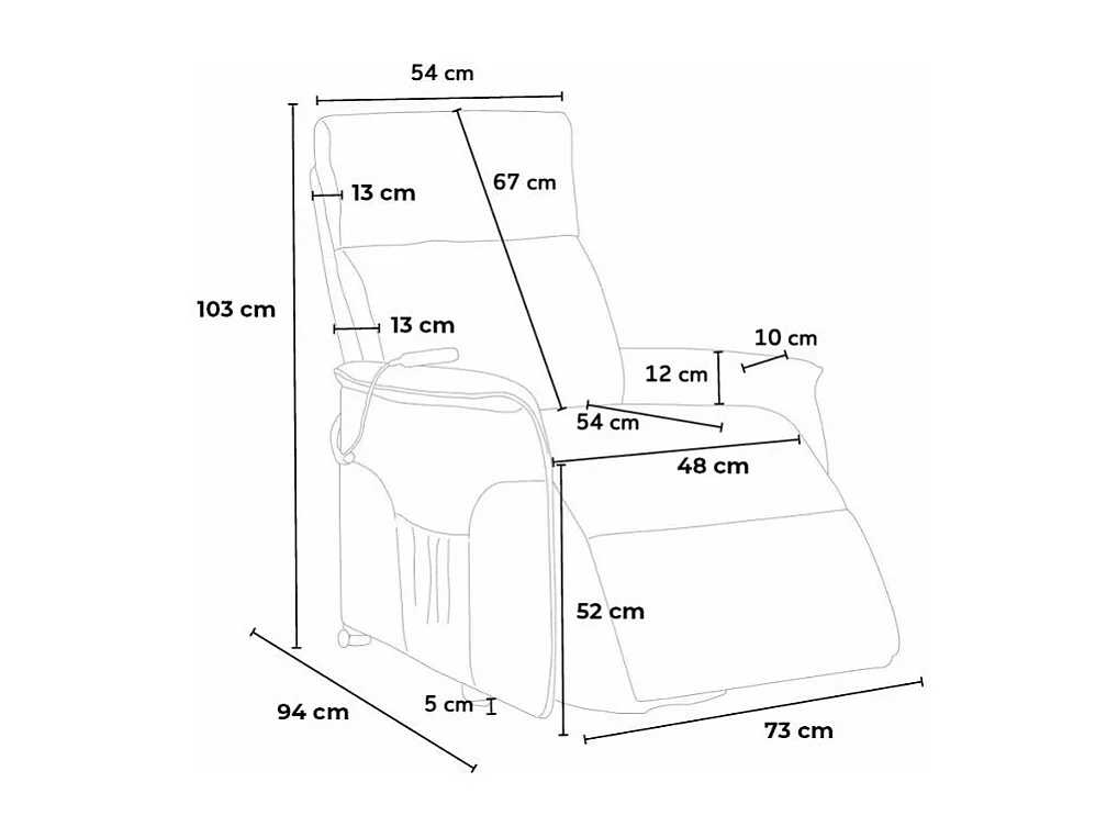 Poltrona elevabile elettrica per anziani con telecomando Orione