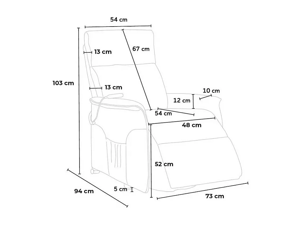 Poltrona elevabile elettrica per anziani con telecomando Orione