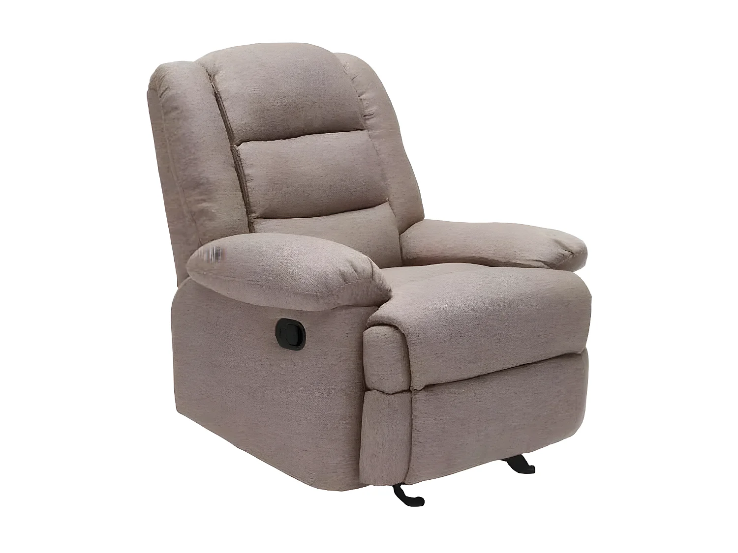 Sillón Mecedora Reclinable con Reposapiés de Tejido Sofia - Beige