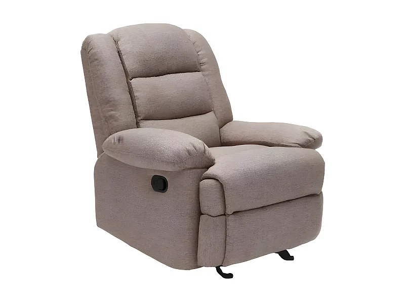 Sillón Mecedora Reclinable con Reposapiés de Tejido Sofia - Beige