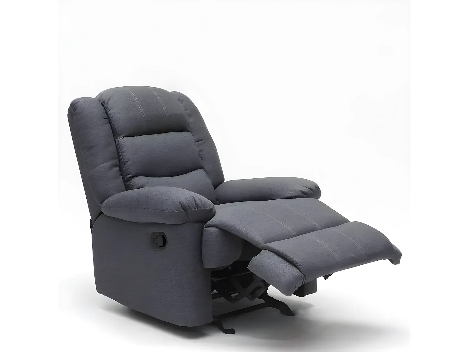 Sillón Mecedora Reclinable con Reposapiés de Tejido Sofia - Gris