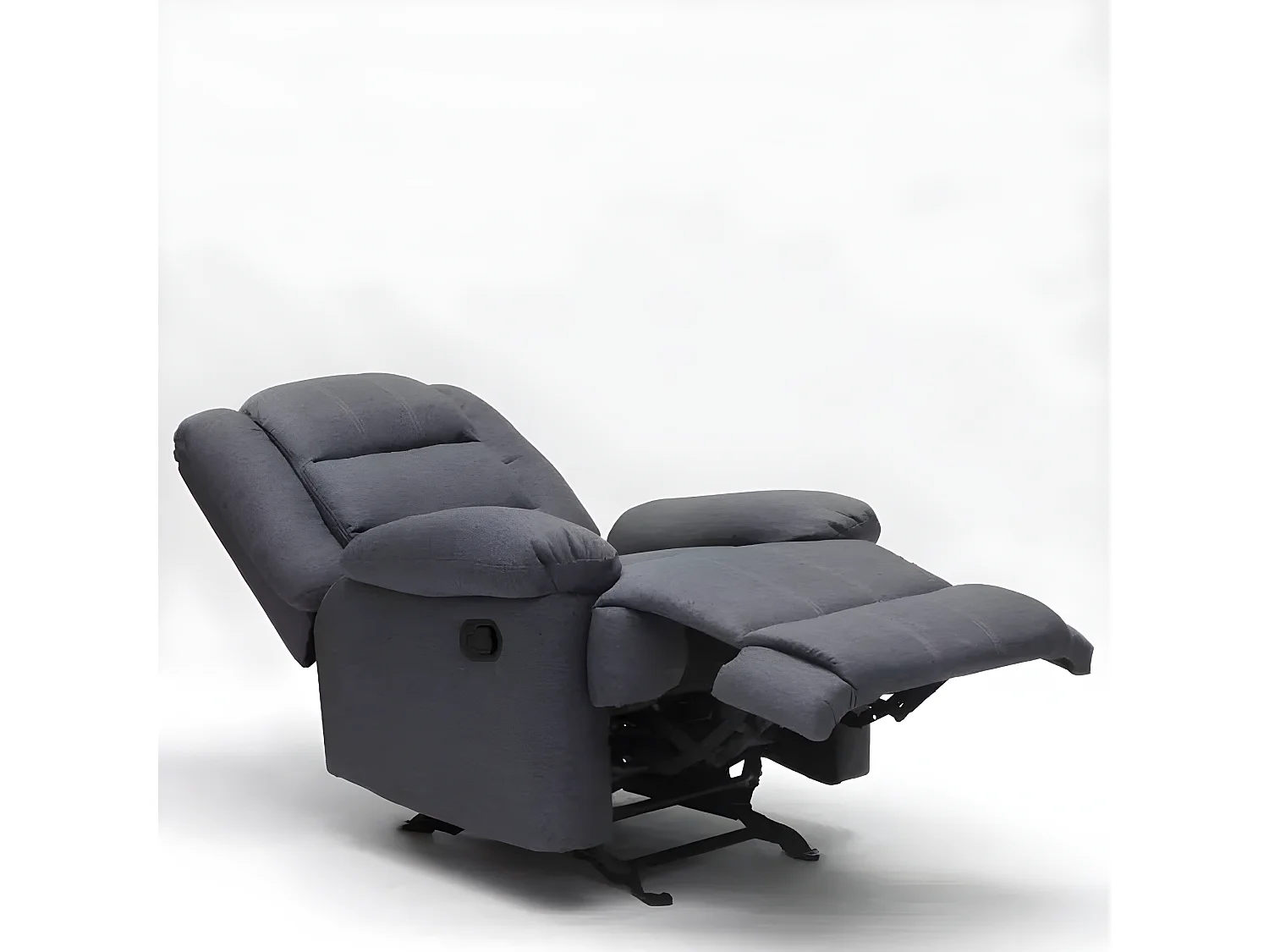 Sillón Mecedora Reclinable con Reposapiés de Tejido Sofia - Gris