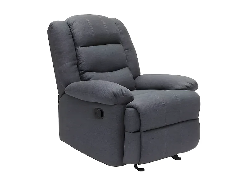 Sillón Mecedora Reclinable con Reposapiés de Tejido Sofia - Gris