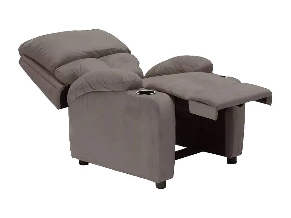 Sillón Relax Reclinable Laura el Mejor Sofá de Microfibra y Terciopelo - Marrón