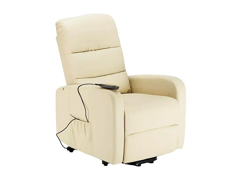Sillón elevador eléctrico reclinable Relax de cuero polipiel Elizabeth Design - Beige