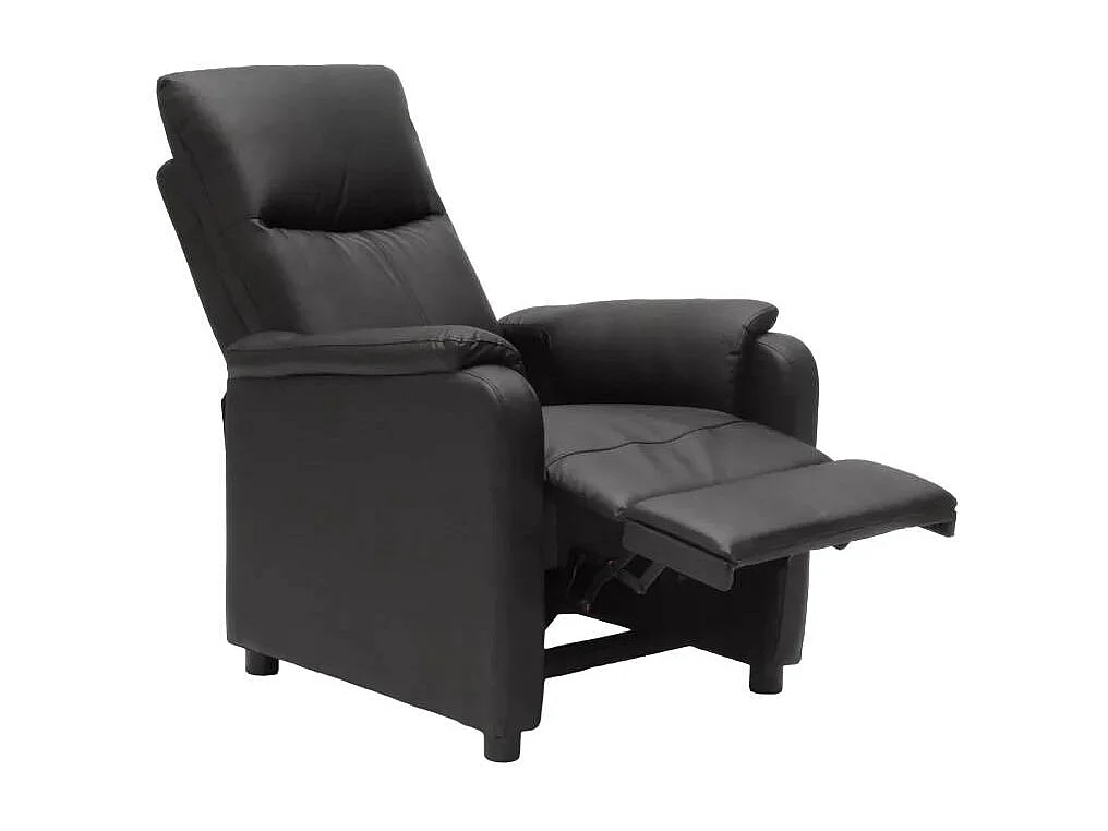 Poltrona relax reclinabile in similpelle con poggiapiedi Eclipse