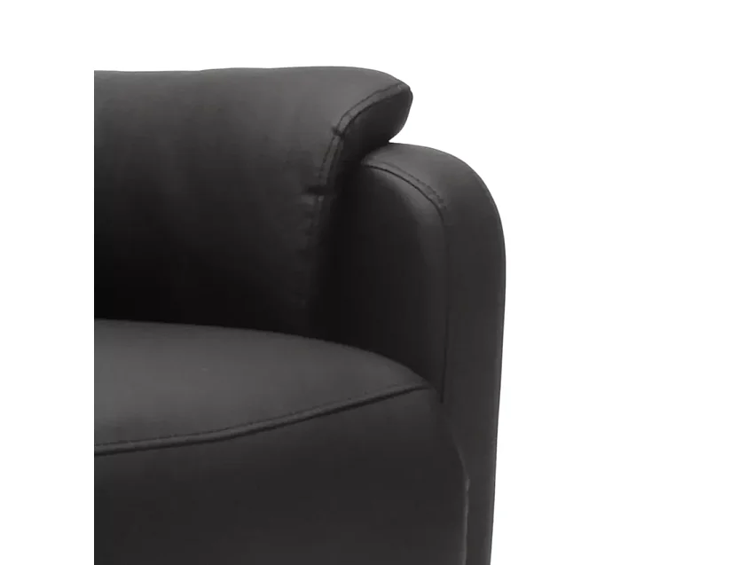 Poltrona relax reclinabile in similpelle con poggiapiedi Eclipse