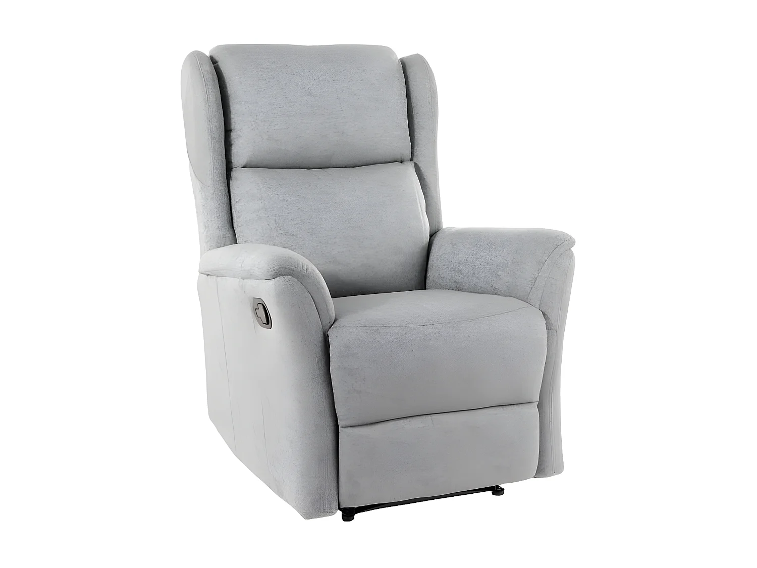 Manuell verstellbarer Relaxsessel mit Fußstütze in Hope Stoff - Hellgrau