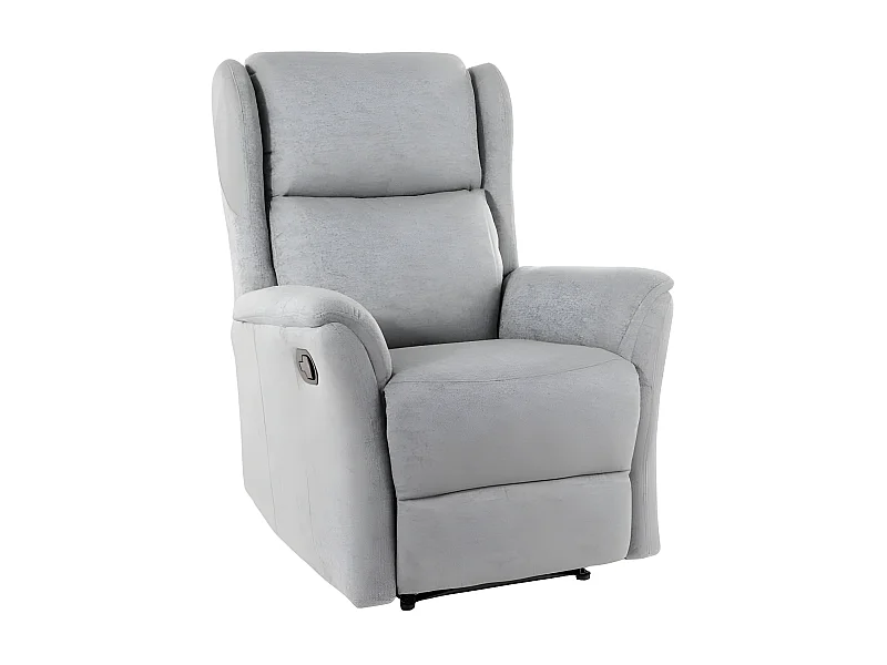 Sillón relax reclinable con reposapiés Hope - Gris claro