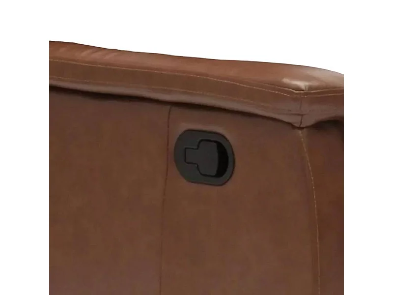 Klappbarer Relaxsessel mit Liegefunktion Fußschemel Kunstleder Modernes Design Aurora - Braun