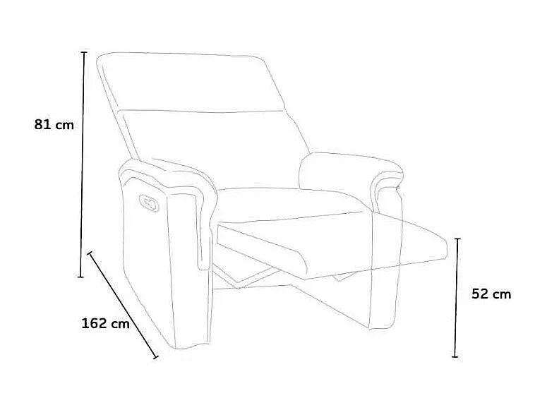 Klappbarer Relaxsessel mit Liegefunktion Fußschemel Kunstleder Modernes Design Aurora - Braun