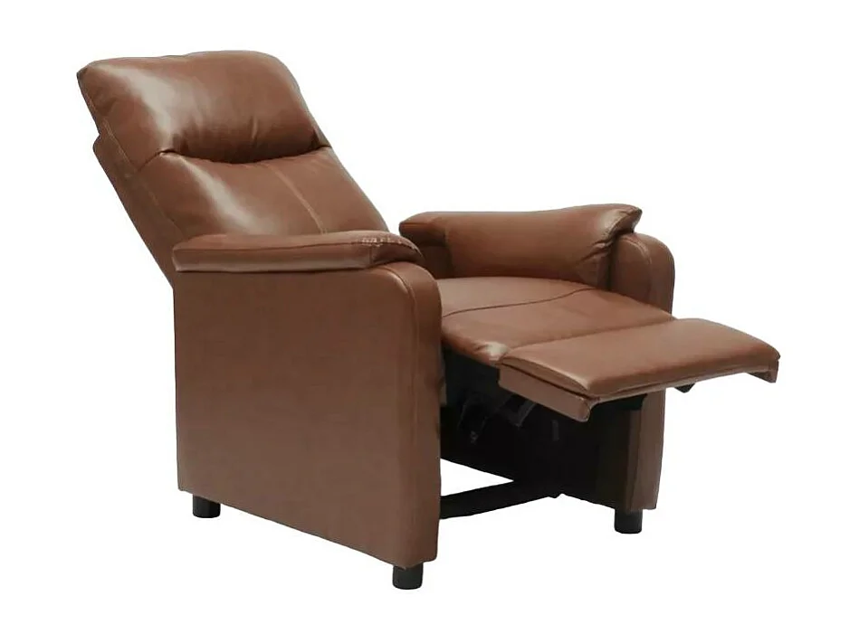 Poltrona relax reclinabile in similpelle con poggiapiedi Eclipse