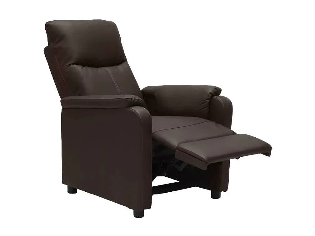 Poltrona relax reclinabile in similpelle con poggiapiedi Eclipse