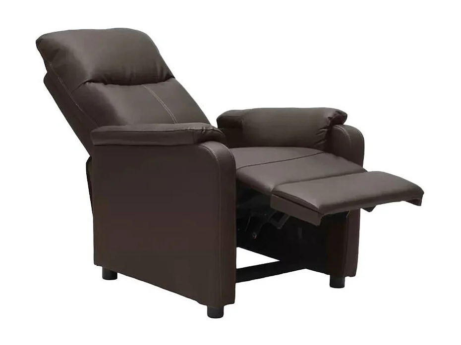 Poltrona relax reclinabile in similpelle con poggiapiedi Eclipse