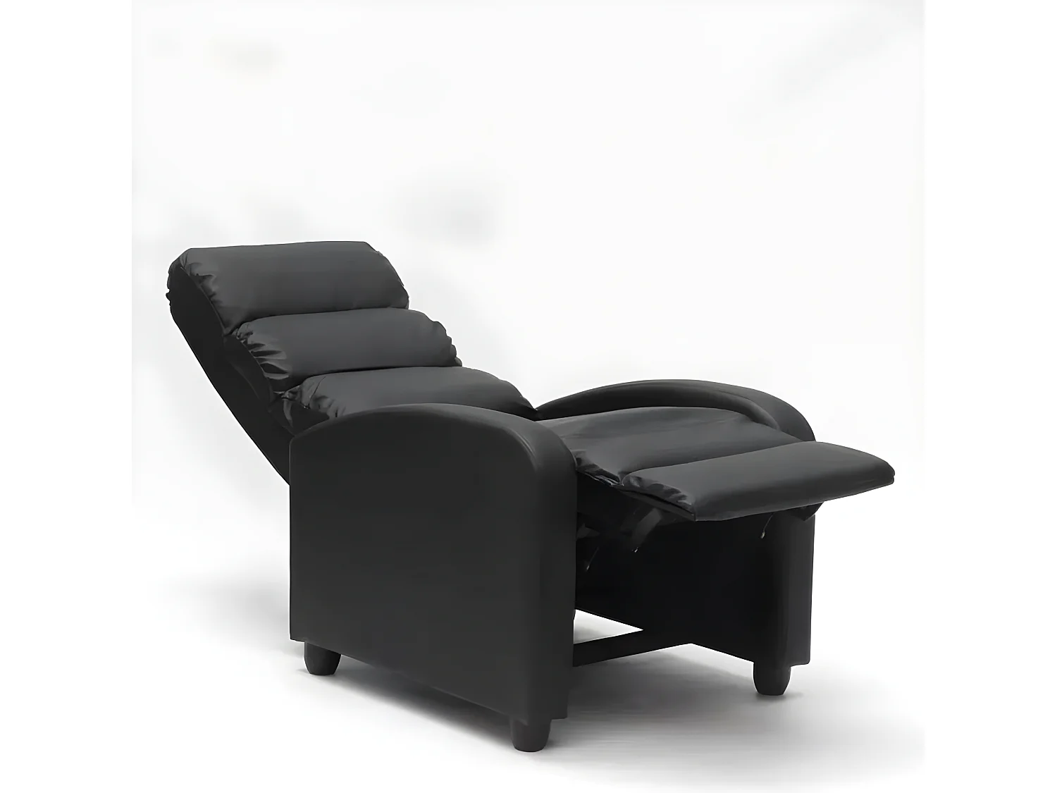 Poltrona reclinabile relax con poggiapiedi in similpelle moderna Vega