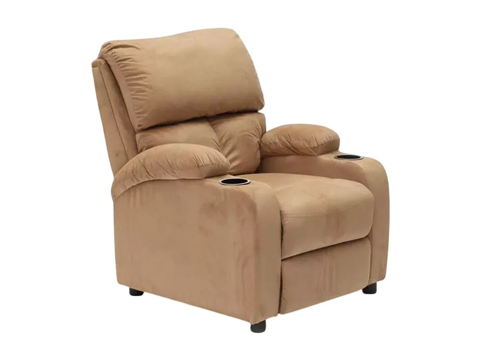 Sillón Relax Reclinable Laura el Mejor Sofá de Microfibra y Terciopelo - Beige