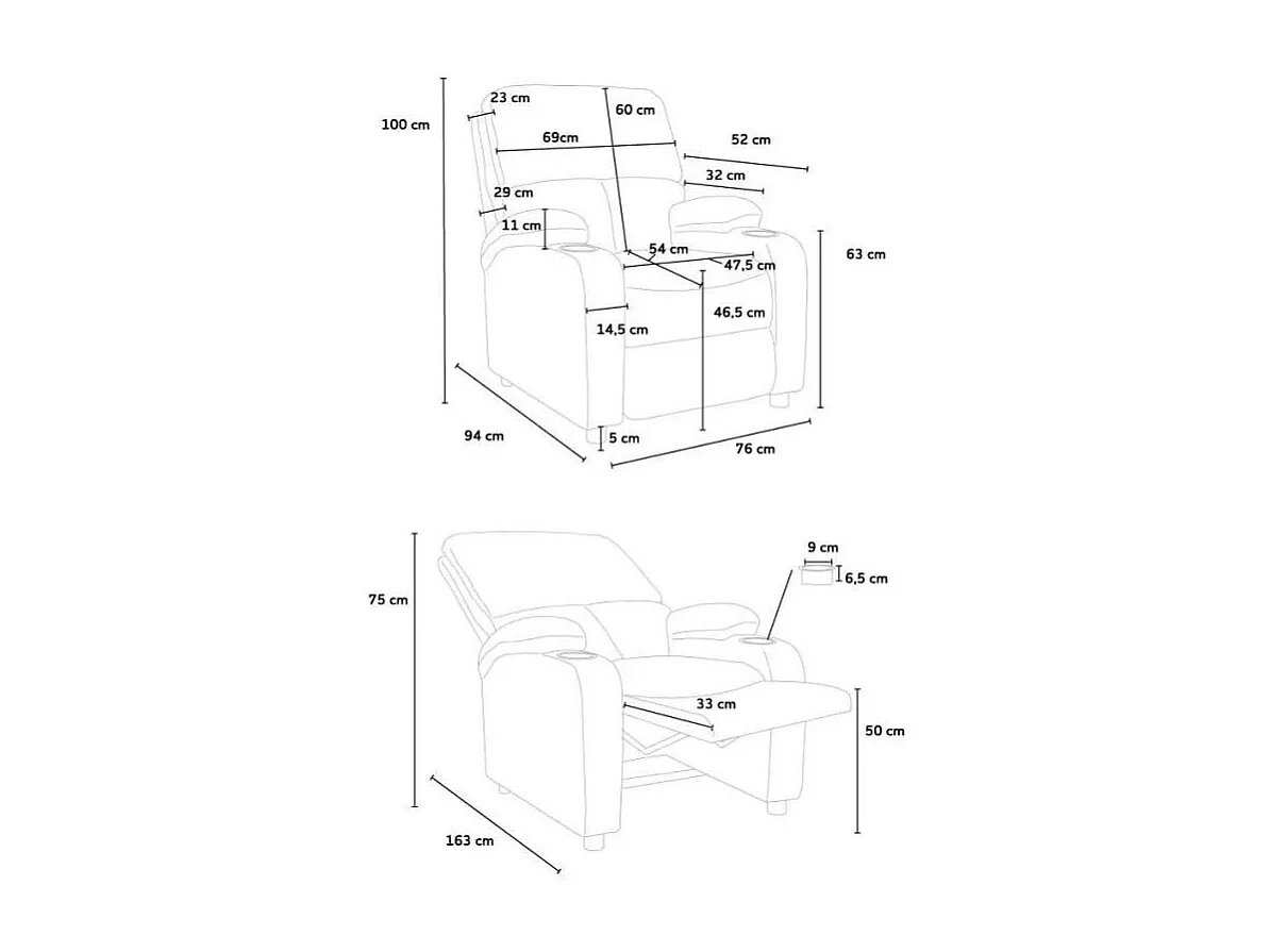 Sillón Relax Reclinable Laura el Mejor Sofá de Microfibra y Terciopelo - Beige