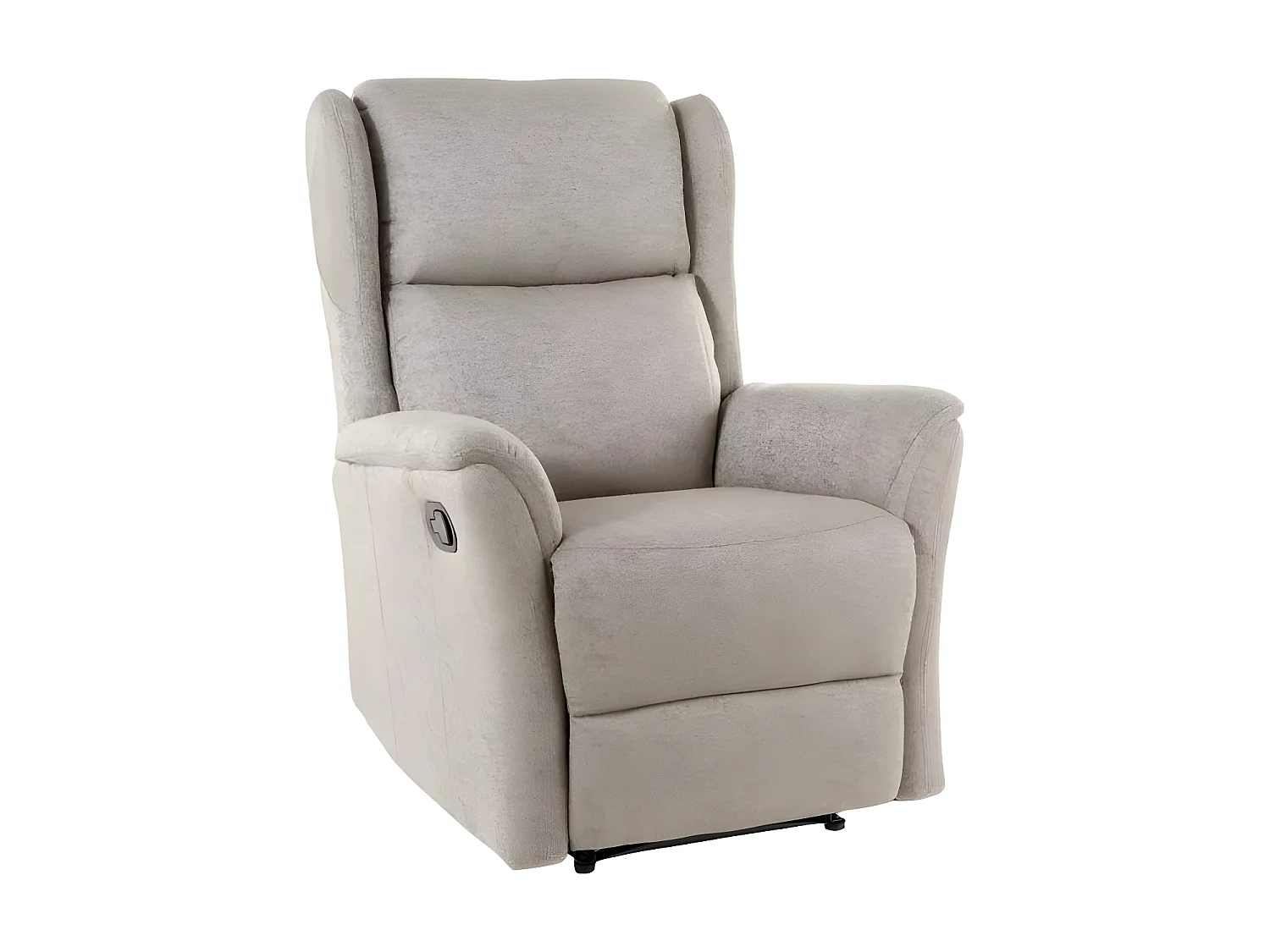 Manuell verstellbarer Relaxsessel mit Fußstütze in Hope Stoff - Beige