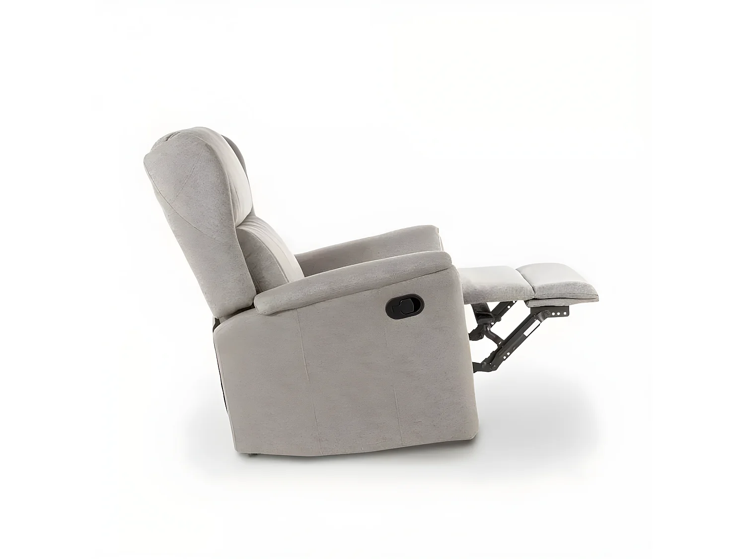 Manuell verstellbarer Relaxsessel mit Fußstütze in Hope Stoff - Beige