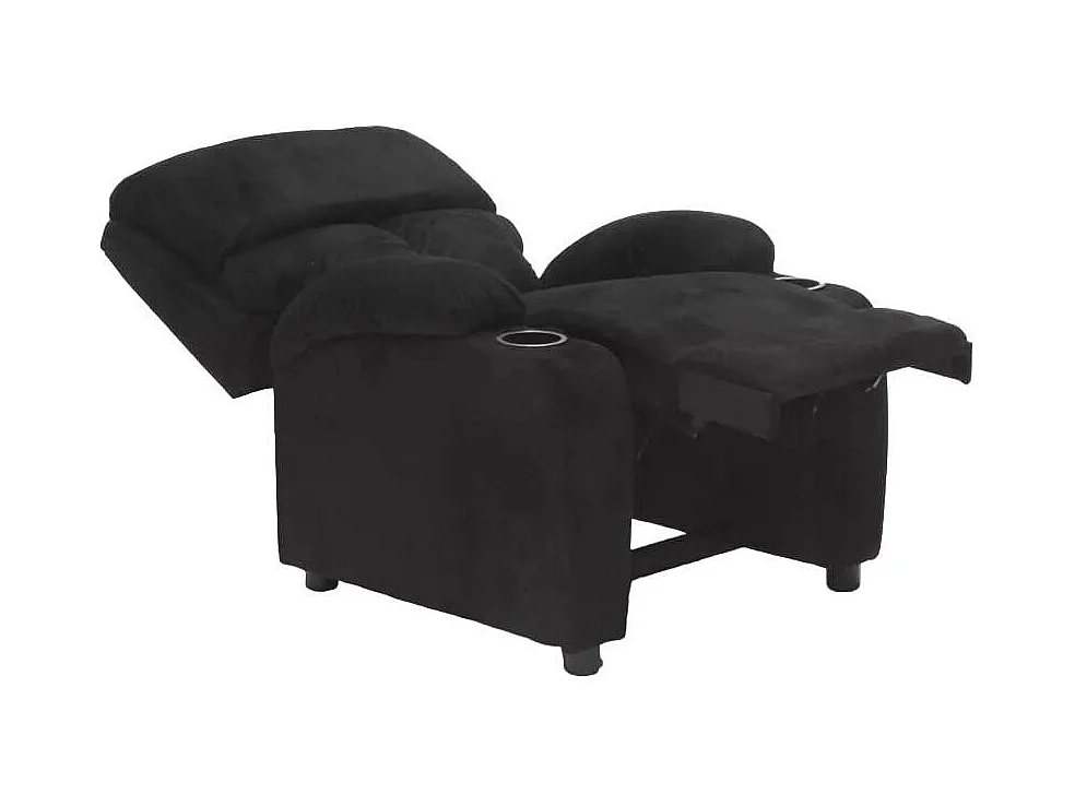 Sillón Relax Reclinable Laura el Mejor Sofá de Microfibra y Terciopelo - Negro