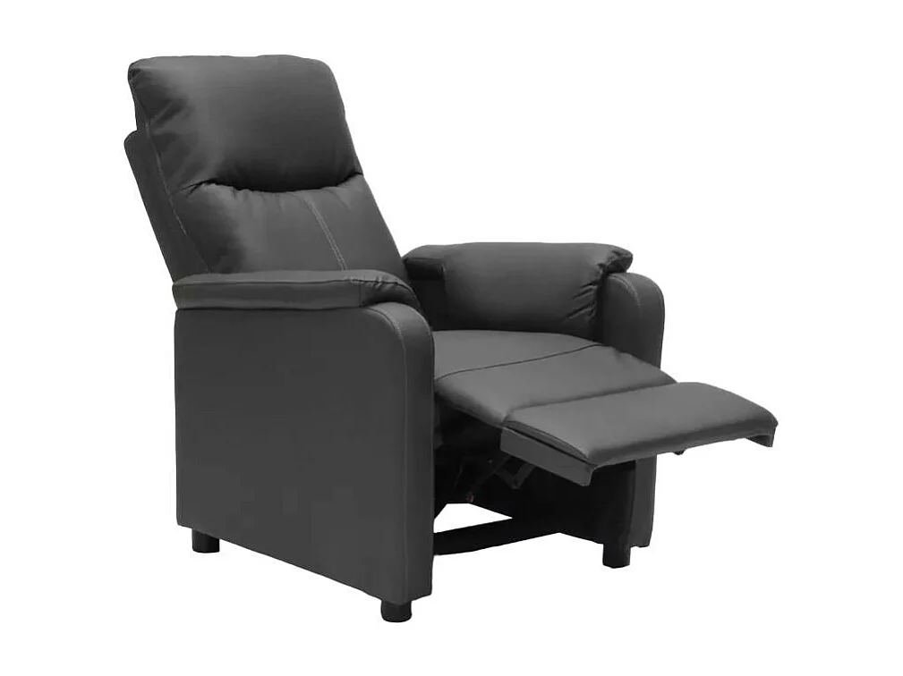 Poltrona relax reclinabile in similpelle con poggiapiedi Eclipse