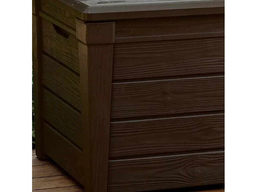 Coffre de rangement jardin 454L résine pour outils de jardin NATURIA