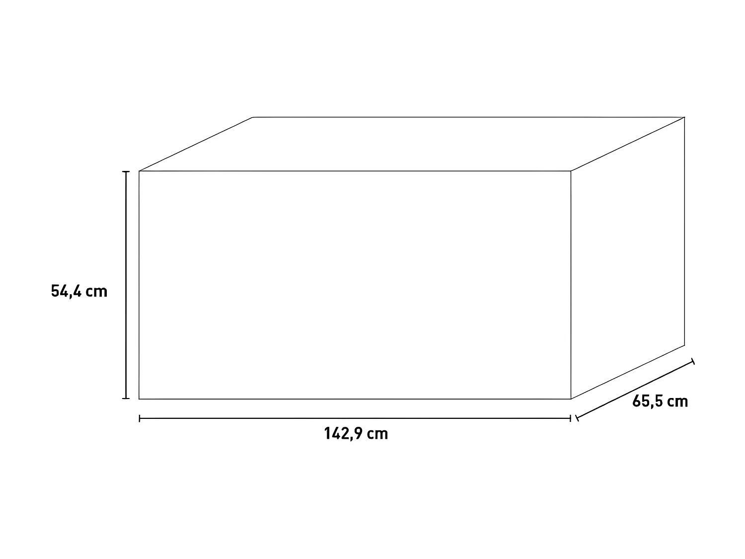 Boite de rangement légère en résine pour jardin 380L ARBUSTA