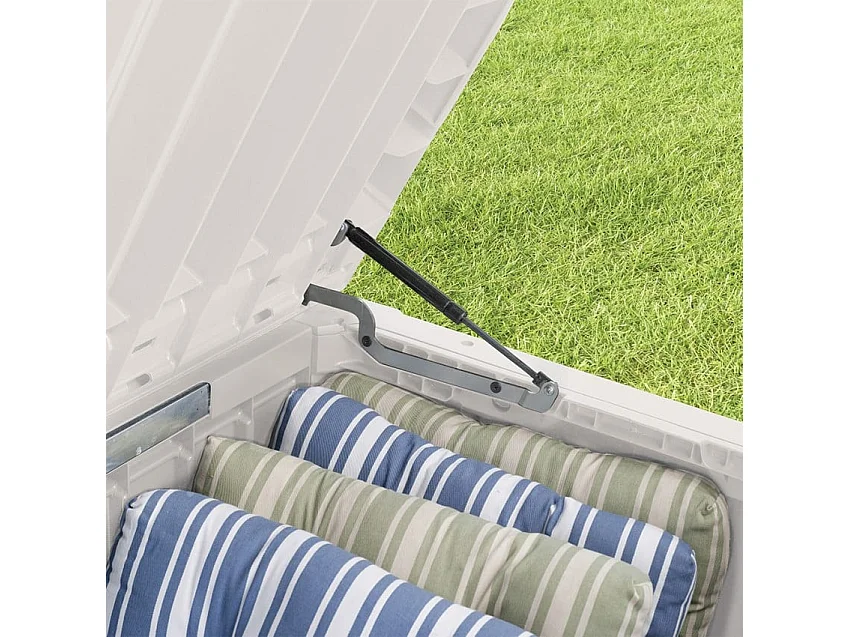Baule esterno multifunzione in resina per attrezzi giardino GardenPro