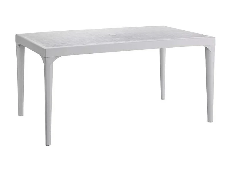 Mesa de exterior rectangular 150x90 cm para jardín, bares y restaurantes Oslo - Blanco