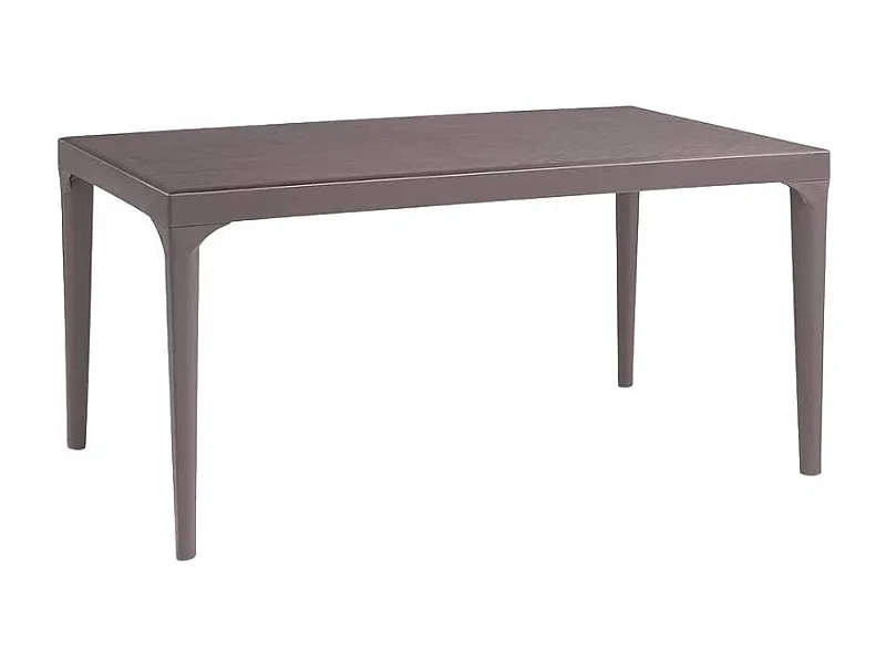Mesa de exterior rectangular 150x90 cm para jardín, bares y restaurantes Oslo - Gris paloma
