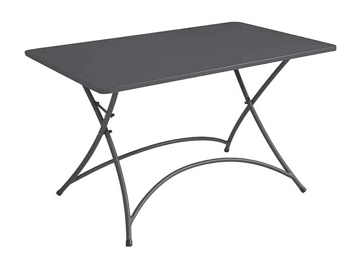 Tavolo Pieghevole Rettangolare 180x74x74 Cm – HDPE Valigetta, Bianco/nero, Per Interno Ed Esterno