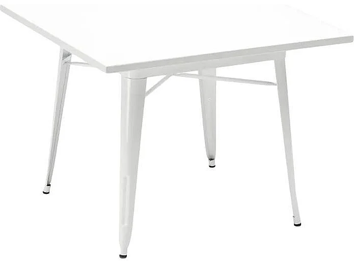 Table industrielle en acier style rétro 80x80 pour extérieur LIXFORGE