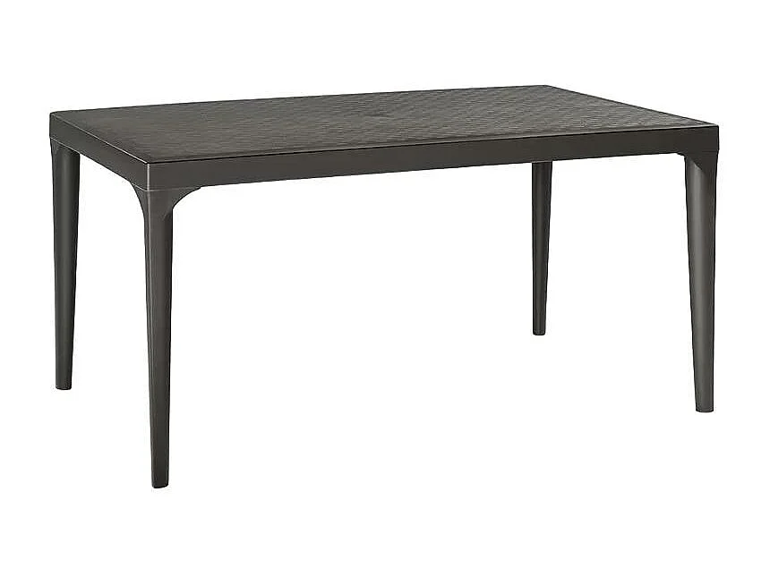Mesa de exterior rectangular 150x90 cm para jardín, bares y restaurantes Oslo - Negro