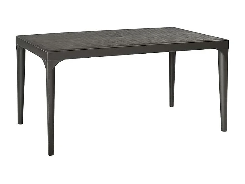Mesa de exterior rectangular 150x90 cm para jardín, bares y restaurantes Oslo - Negro