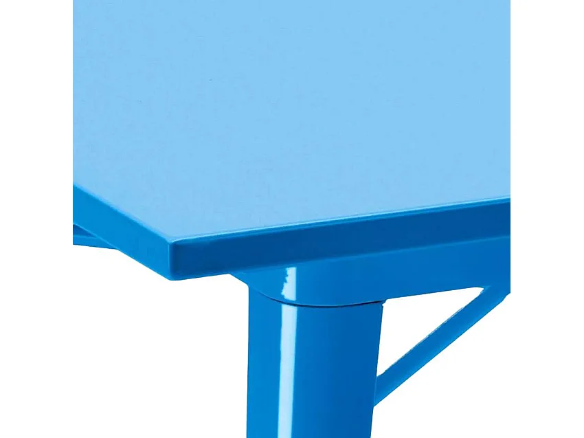 Tavolo industriale in acciaio stile retrò 80x80 per esterno Opale