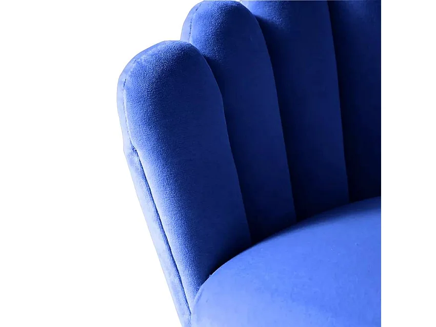 Fauteuil chaise de salon style coquillage pieds en métal FREUD