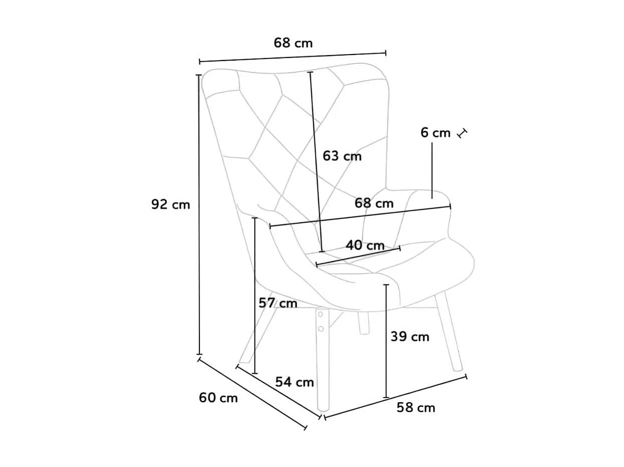 Samt Sessel in modernem Design vergoldete Beine Calicis - Blau