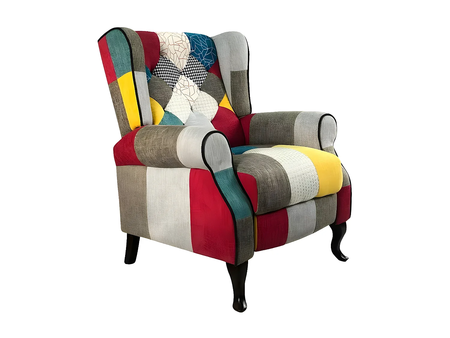 Sillón relax reclinable patchwork bergère de diseño moderno Throne