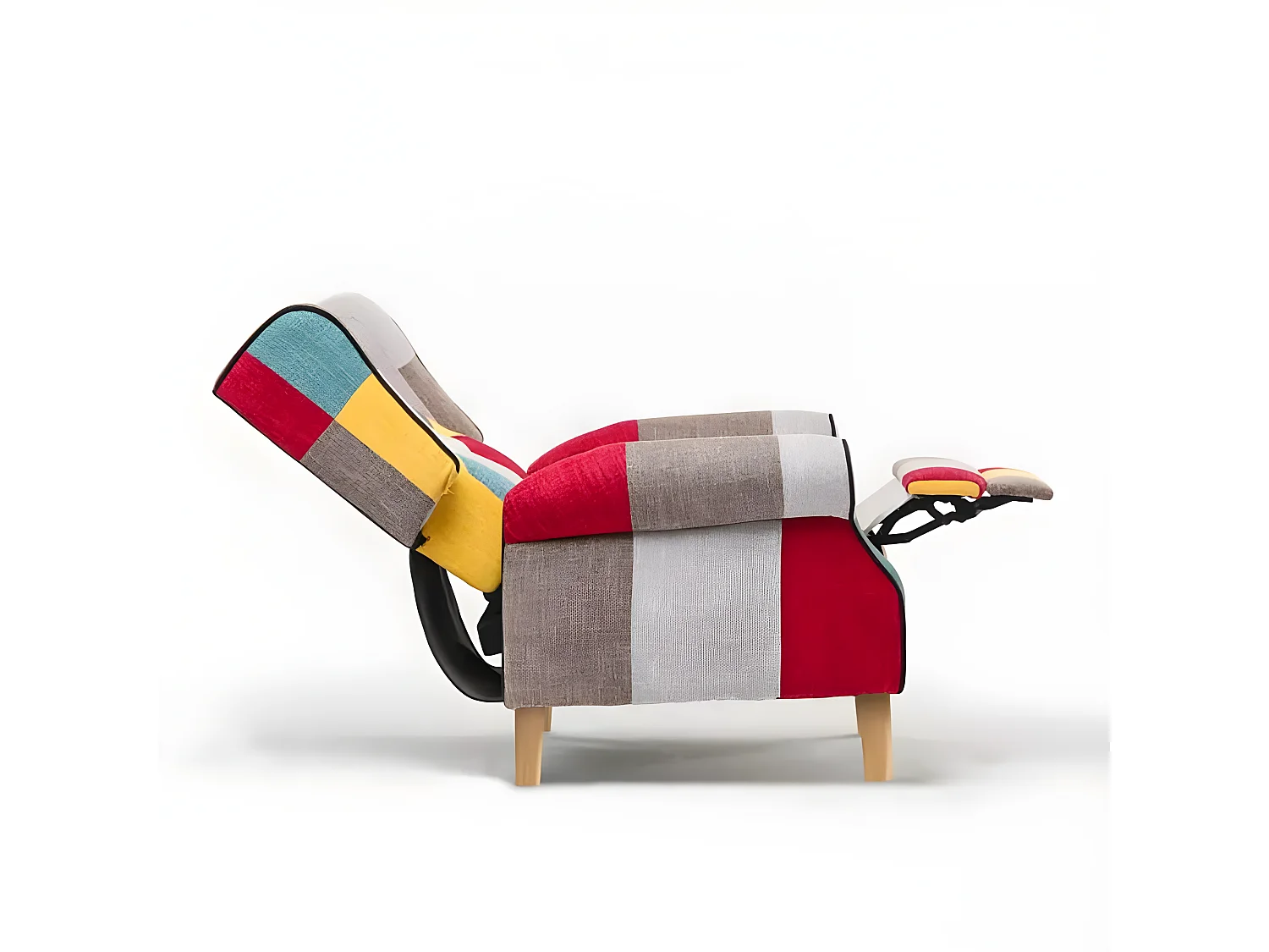 Sillón Bergère reclinable de patchwork de diseño moderno Throne Light