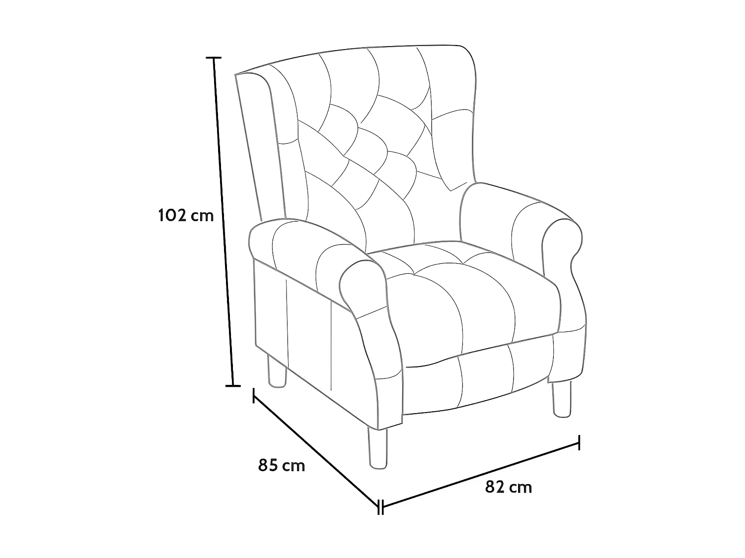 Sillón Bergère reclinable de patchwork de diseño moderno Throne Light