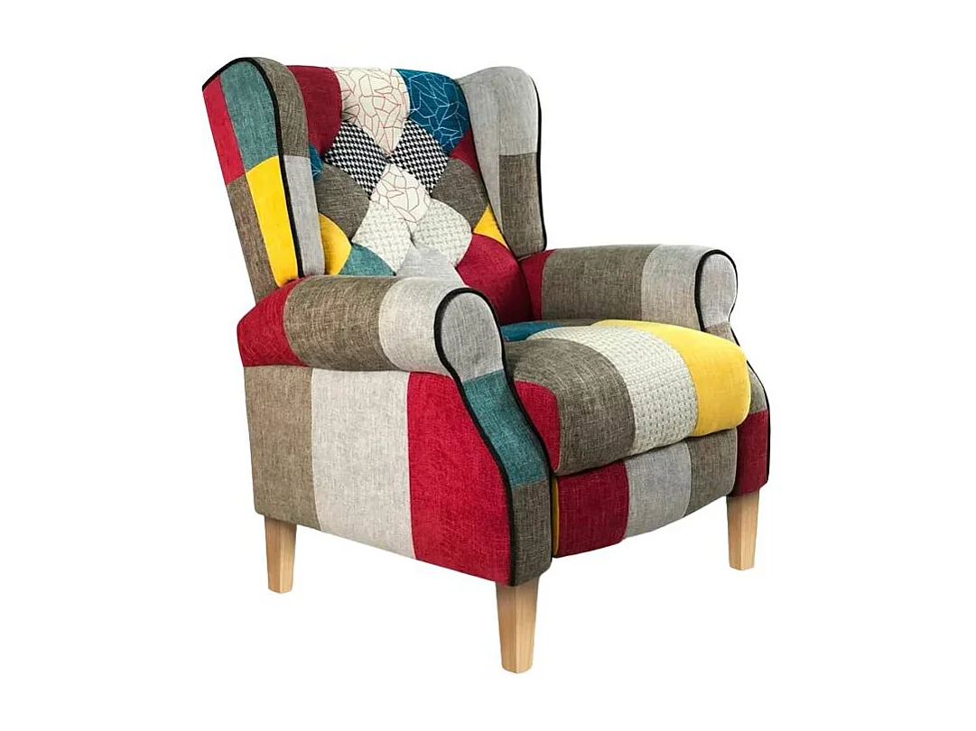 Fauteuil bergère inclinable design moderne confortable ARLEQ