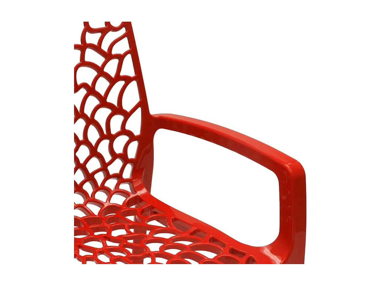 22 Sillas de comedor polipropileno para cocina y bar Grand Soleil Gruvyer Arm - Rojo