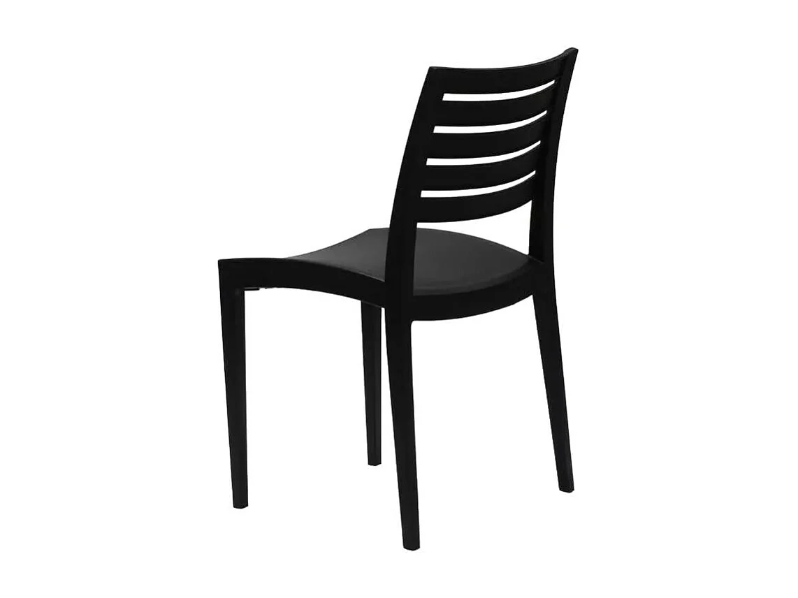 Stock 24 Sillas De Polipropileno Restaurantes Firenze Grand Soleil - Negro