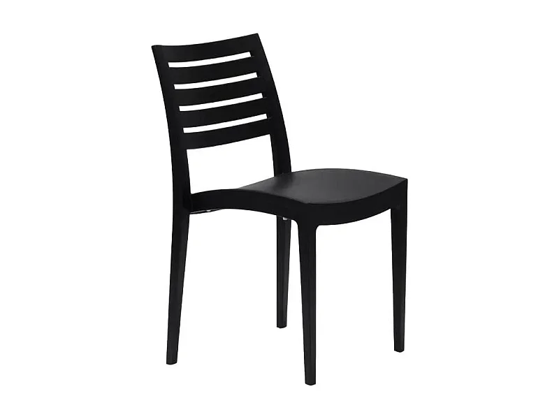 Stock 24 Sillas De Polipropileno Restaurantes Firenze Grand Soleil - Negro