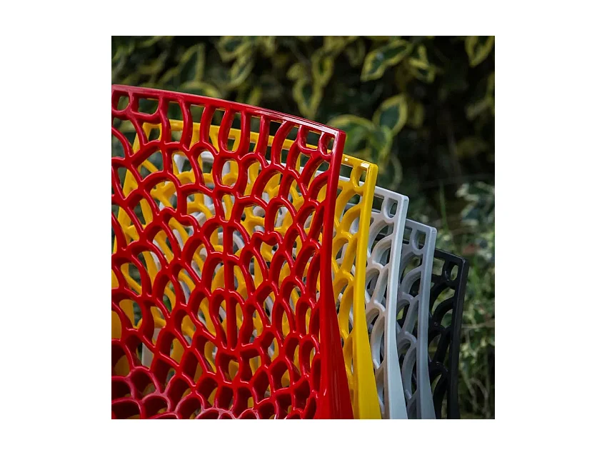 SET 2 SEDIE DESIGN Cucina Bar in Polipropilene Impilabili