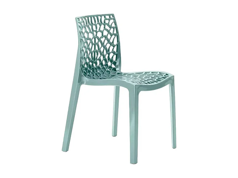 Grand Soleil Gruvyer Stapelbar Polypropylen Küche Bar Stühle - Grün 3