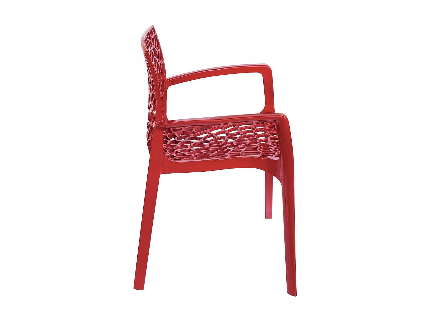 Grand Soleil Gruvyer Arm Polypropylen Stühle mit Armlehnen Garten Bar - Rot