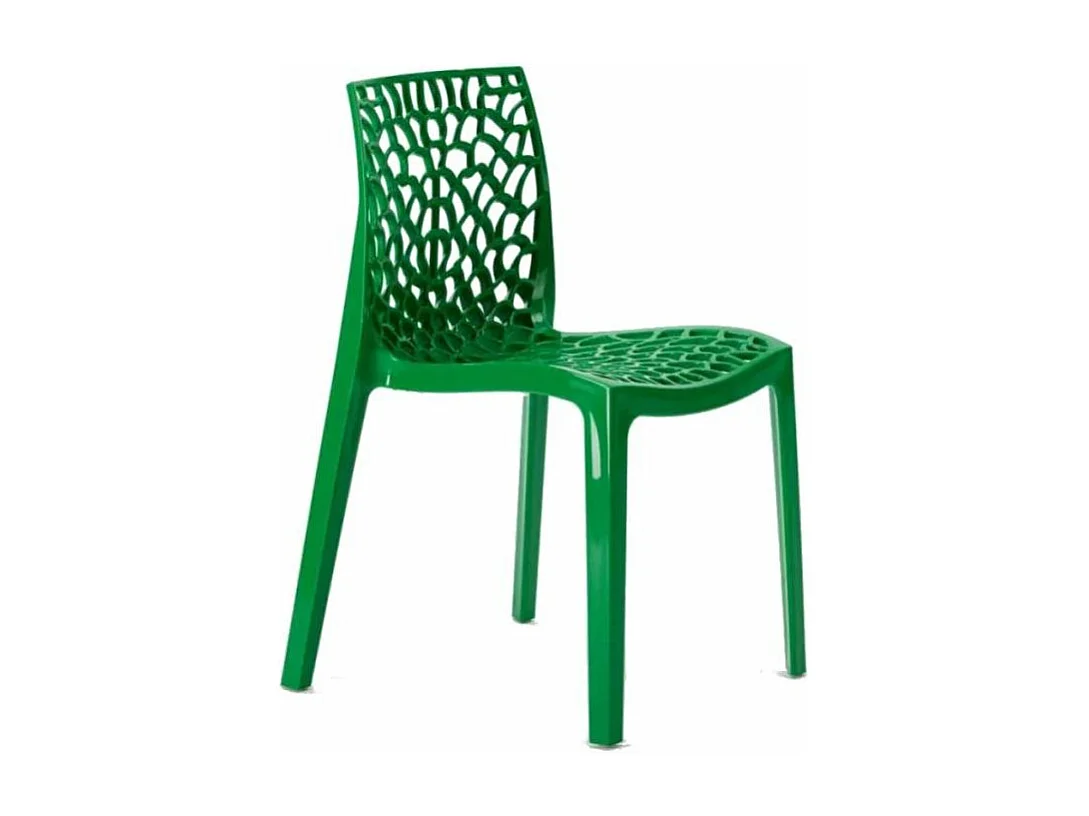 Grand Soleil Gruvyer Stapelbar Polypropylen Küche Bar Stühle - Grün